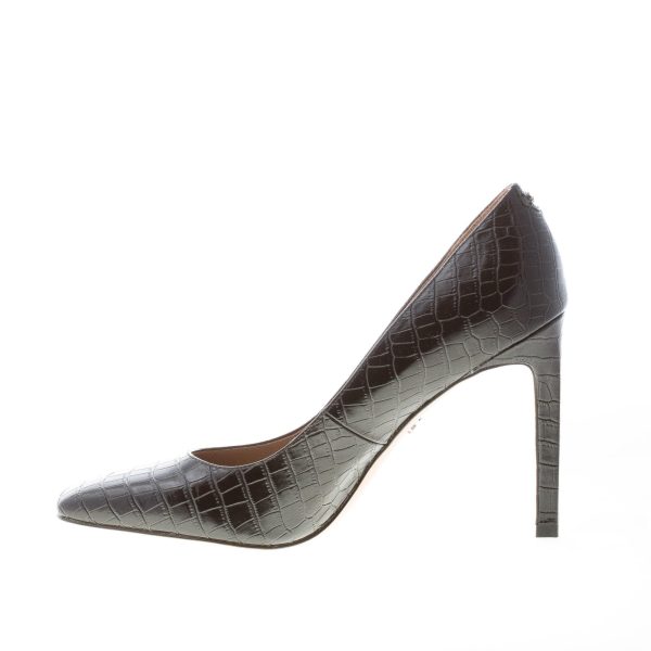 SAM EDELMAN donna decolleté Beth in pelle stampa cocco NERO. Tacco 11 cm - immagine 5