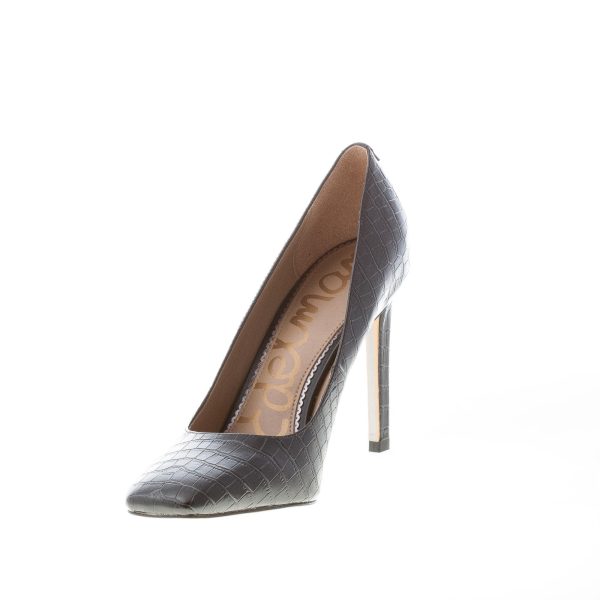 SAM EDELMAN donna decolleté Beth in pelle stampa cocco NERO. Tacco 11 cm - immagine 6