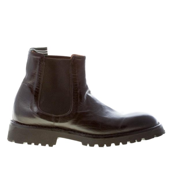 GREEN GEORGE uomo stivaletto Beatles in morbida pelle bottalata NERO. Suola gomma