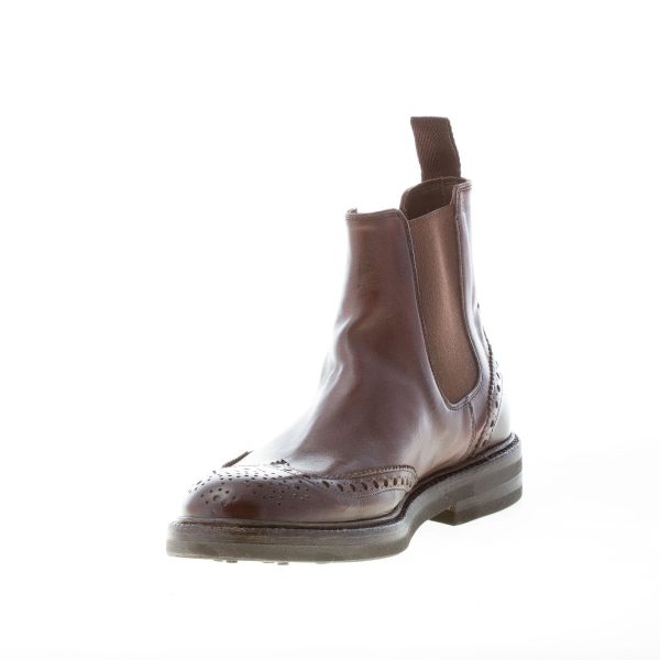 GREEN GEORGE uomo stivaletto elasticizzato in pelle anticata MARRONE con impunture - immagine 6