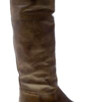 HISTORY541 donna stivale cavallerizzo Alex05 in pelle vintage VERDE BOTTIGLIA. Tacco 2,5 cm