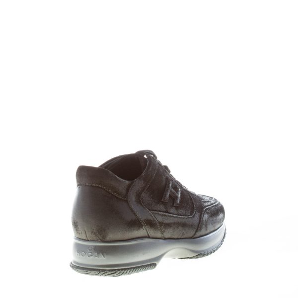 HOGAN uomo Interactive sneaker in vitello ingrassato NERO - immagine 3