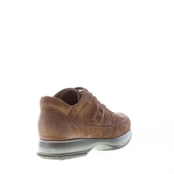 HOGAN uomo Interactive sneaker in camoscio ingrassato MARRONE - immagine 3