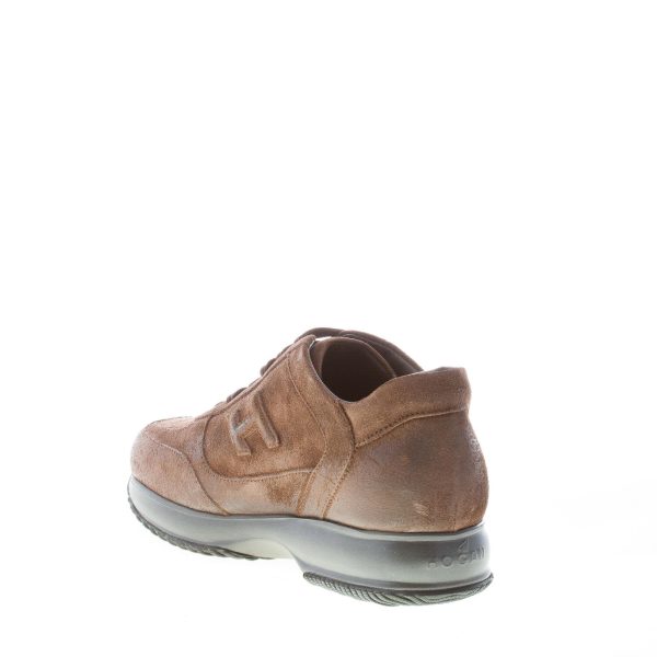 HOGAN uomo Interactive sneaker in camoscio ingrassato MARRONE - immagine 4
