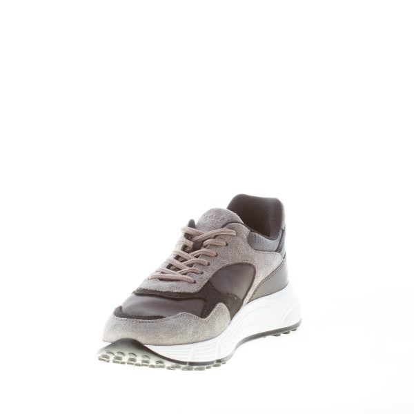 HOGAN uomo Hyperlight sneaker in camoscio tessuto e nabuk GRIGIO più nero - immagine 6