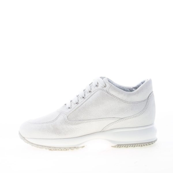 HOGAN donna Interactive sneaker in suede laminato GHIACCIO con H di strass - immagine 5