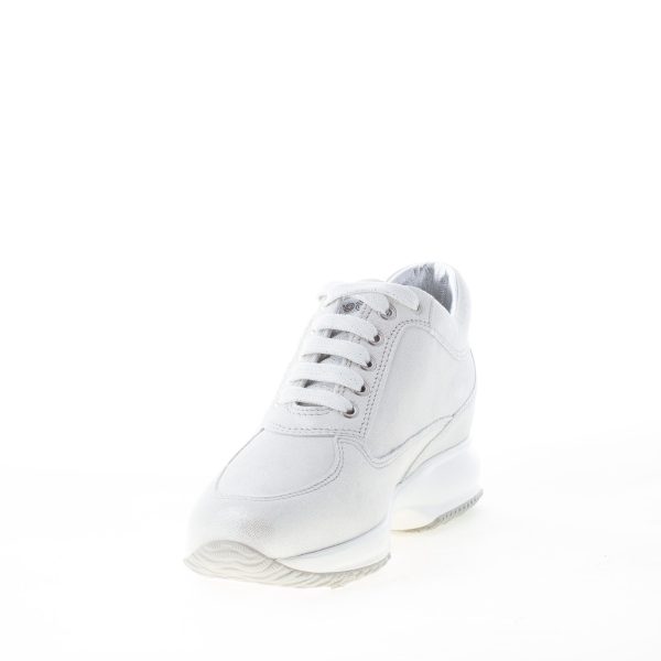 HOGAN donna Interactive sneaker in suede laminato GHIACCIO con H di strass - immagine 6