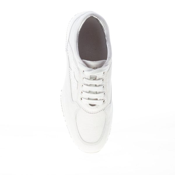 HOGAN donna Interactive sneaker in suede laminato GHIACCIO con H di strass - immagine 7