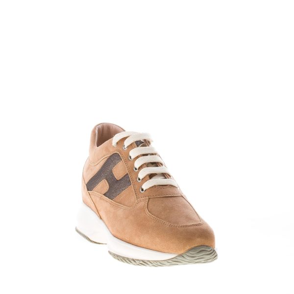 HOGAN donna Interactive sneaker in camoscio MARRONE con micro-glitter - immagine 2