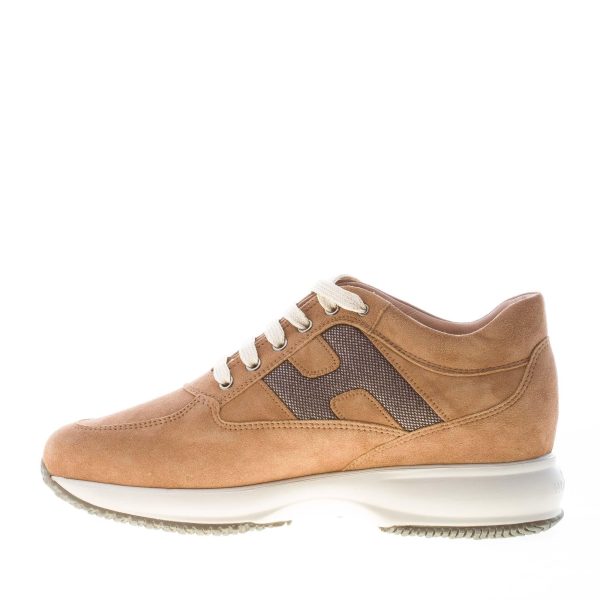 HOGAN donna Interactive sneaker in camoscio MARRONE con micro-glitter - immagine 5