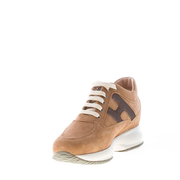 HOGAN donna Interactive sneaker in camoscio MARRONE con micro-glitter - immagine 6