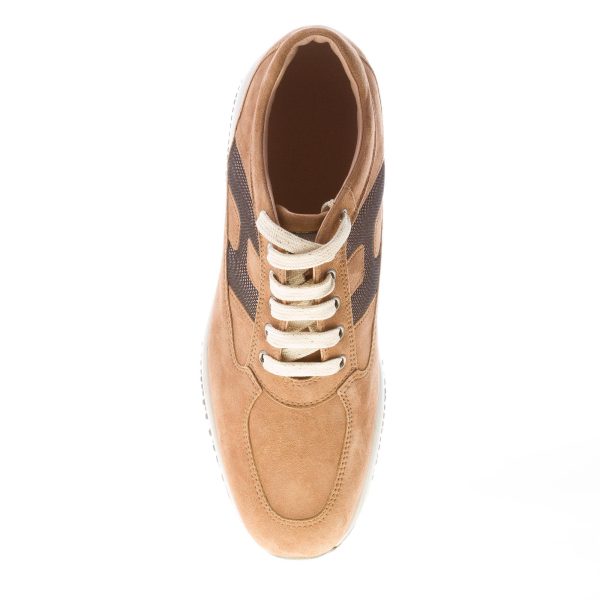 HOGAN donna Interactive sneaker in camoscio MARRONE con micro-glitter - immagine 7