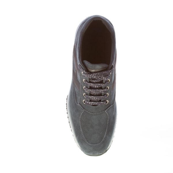 HOGAN donna Interactive sneaker in camoscio BLU NOTTE con micro-glitter - immagine 7