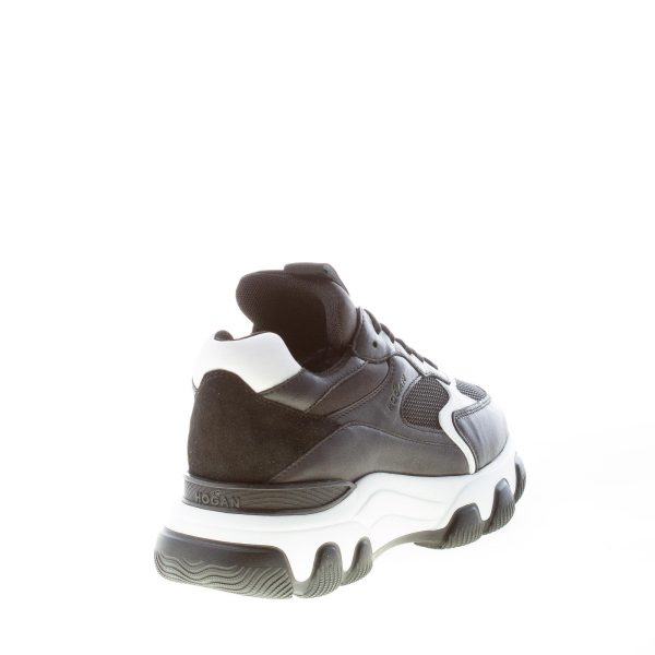 HOGAN donna Hyperactive sneaker in pelle e tessuto a rete NERO più bianco - immagine 3