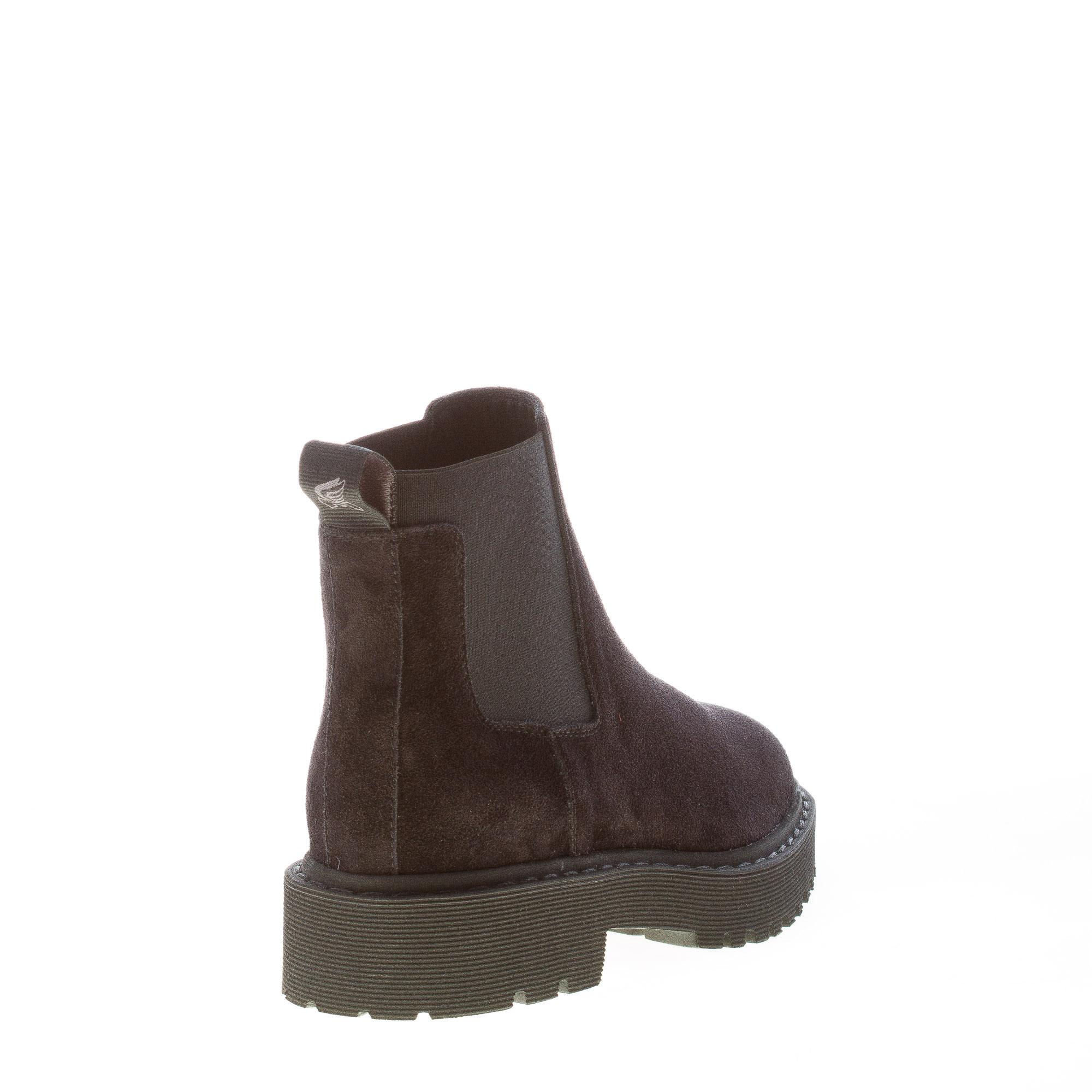 HOGAN donna H543 Chelsea stivaletto elasticizzato in camoscio NERO