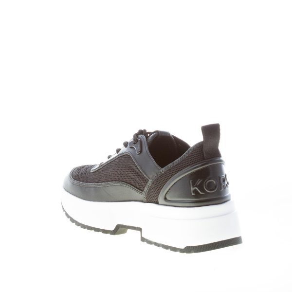 MICHAEL KORS donna sneaker Chaplin Trainer in tessuto a rete e pelle NERO - immagine 4