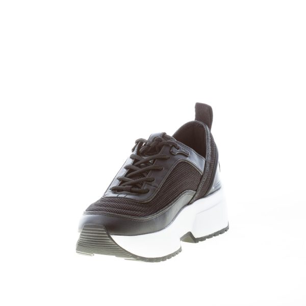 MICHAEL KORS donna sneaker Chaplin Trainer in tessuto a rete e pelle NERO - immagine 6