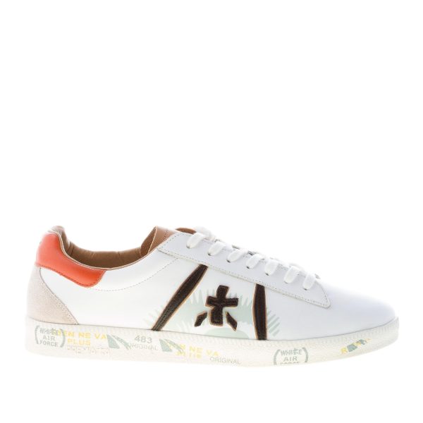 PREMIATA uomo sneaker ANDY 5423 in pelle BIANCO più cuoio e nero
