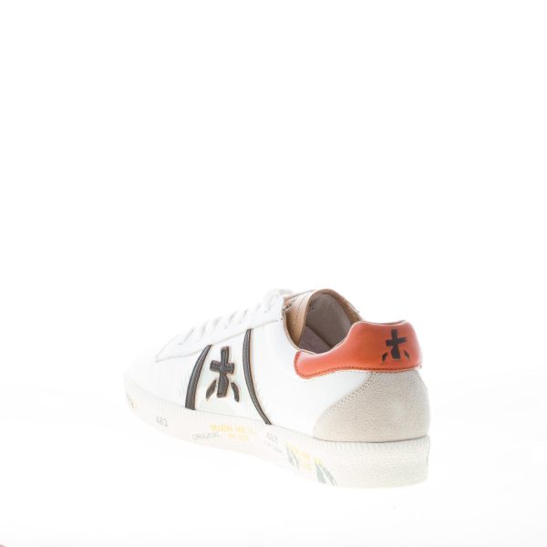 PREMIATA uomo sneaker ANDY 5423 in pelle BIANCO più cuoio e nero - immagine 4