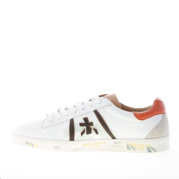 PREMIATA uomo sneaker ANDY 5423 in pelle BIANCO più cuoio e nero - immagine 5