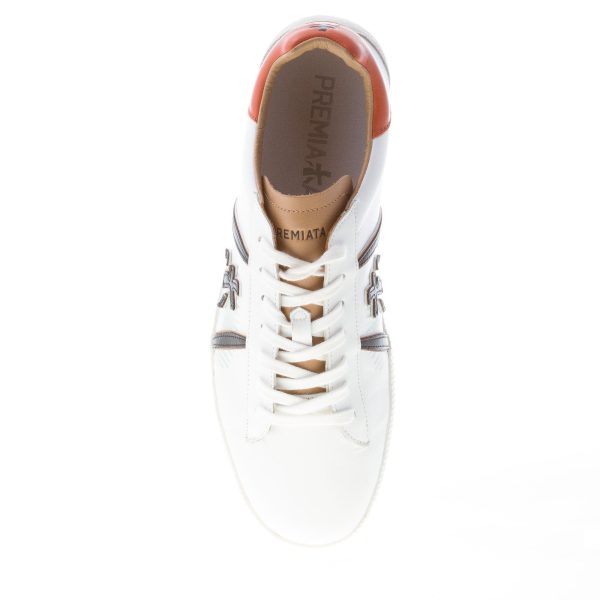 PREMIATA uomo sneaker ANDY 5423 in pelle BIANCO più cuoio e nero - immagine 7