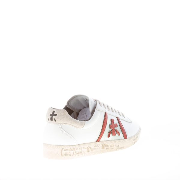 PREMIATA uomo sneaker ANDY 5424 in pelle BIANCO più mattone - immagine 3
