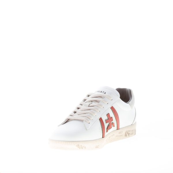 PREMIATA uomo sneaker ANDY 5424 in pelle BIANCO più mattone - immagine 6