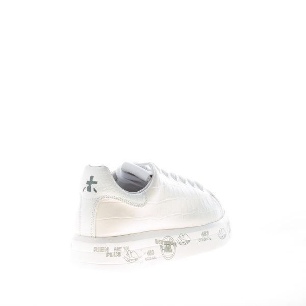 PREMIATA donna sneaker BELLE 5385 in pelle stampa cocco AVORIO - immagine 3
