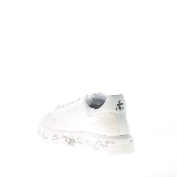 PREMIATA donna sneaker BELLE 5385 in pelle stampa cocco AVORIO - immagine 4