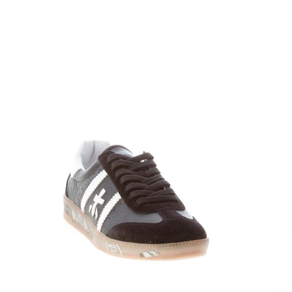 PREMIATA uomo sneaker BONNIE 5938 in pelle e camoscio NERO più bianco - immagine 2