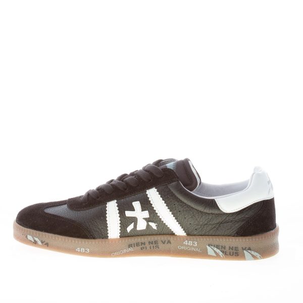 PREMIATA uomo sneaker BONNIE 5938 in pelle e camoscio NERO più bianco - immagine 5