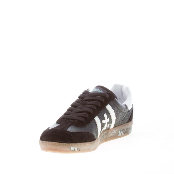 PREMIATA uomo sneaker BONNIE 5938 in pelle e camoscio NERO più bianco - immagine 6