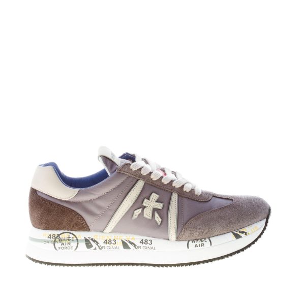 PREMIATA donna sneaker Conny 5201 in camoscio e tessuto nylon GRIGIO