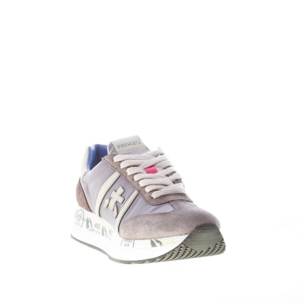 PREMIATA donna sneaker Conny 5201 in camoscio e tessuto nylon GRIGIO - immagine 2