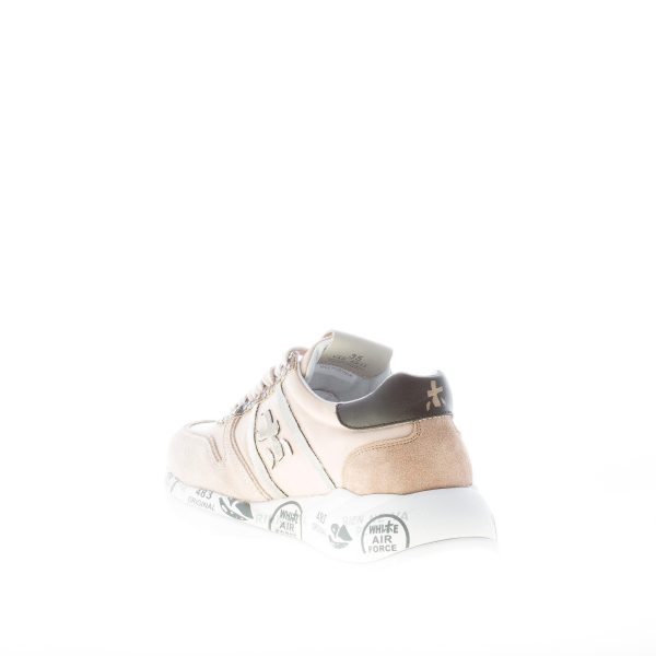 PREMIATA donna sneaker Layla 5411 in camoscio e tessuto BEIGE con pitone - immagine 4