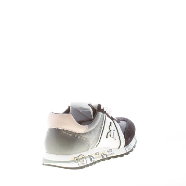 PREMIATA donna sneaker Lucy 5302 in camoscio e tessuto nylon NERO GRIGIO e BIANCO - immagine 3