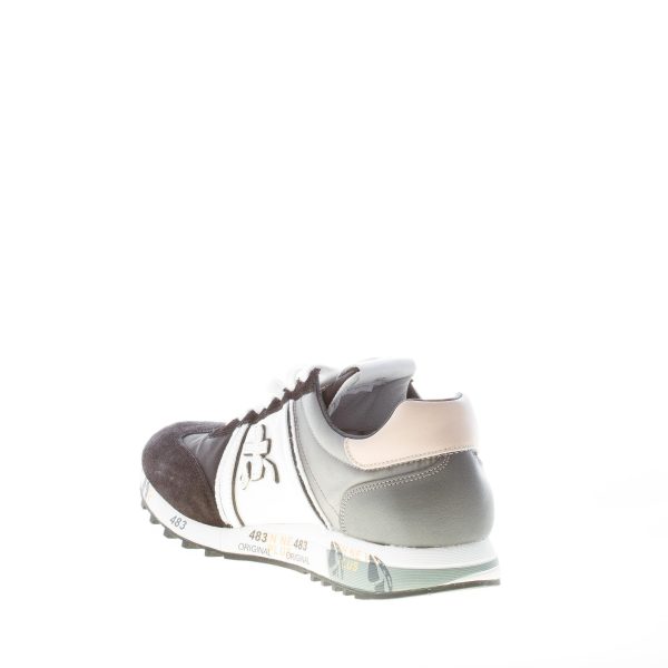 PREMIATA donna sneaker Lucy 5302 in camoscio e tessuto nylon NERO GRIGIO e BIANCO - immagine 4