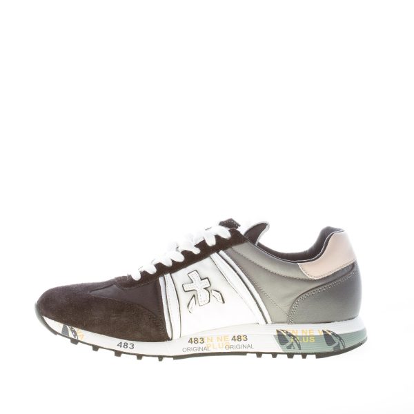 PREMIATA donna sneaker Lucy 5302 in camoscio e tessuto nylon NERO GRIGIO e BIANCO - immagine 5