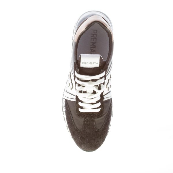 PREMIATA donna sneaker Lucy 5302 in camoscio e tessuto nylon NERO GRIGIO e BIANCO - immagine 7
