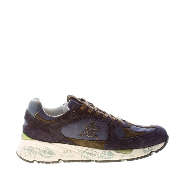 PREMIATA uomo sneaker Mase 5398 in camoscio e tessuto BLU più verde