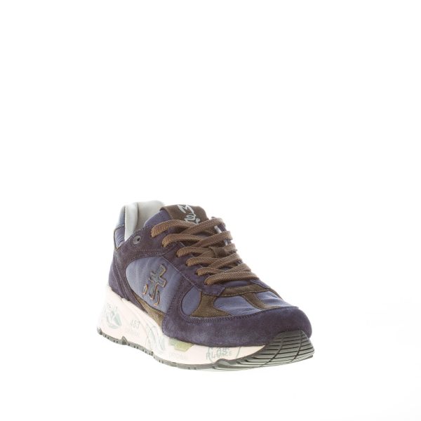 PREMIATA uomo sneaker Mase 5398 in camoscio e tessuto BLU più verde - immagine 2