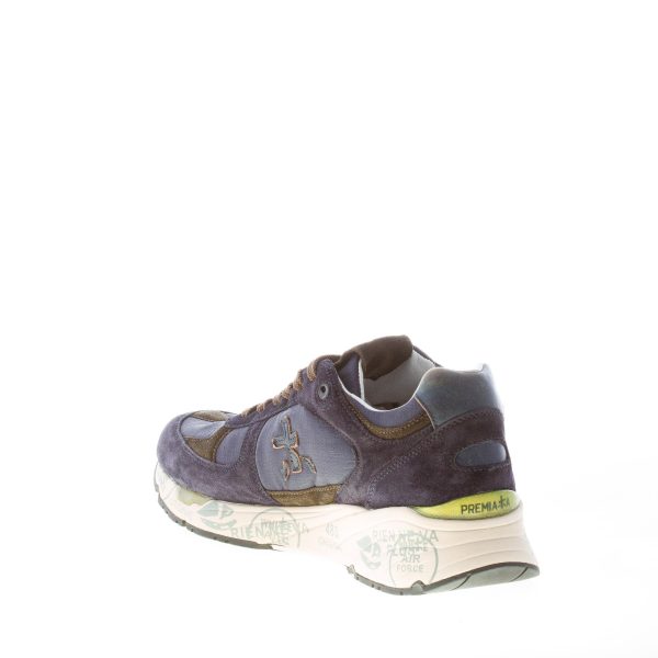 PREMIATA uomo sneaker Mase 5398 in camoscio e tessuto BLU più verde - immagine 4