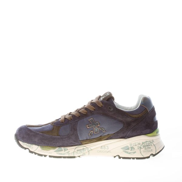 PREMIATA uomo sneaker Mase 5398 in camoscio e tessuto BLU più verde - immagine 5