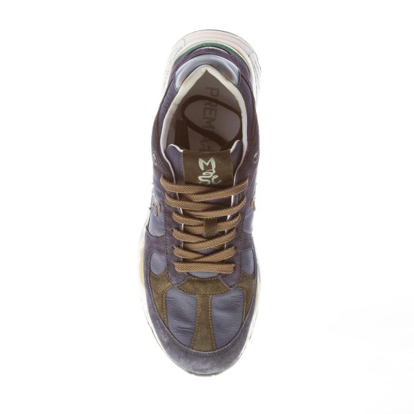 PREMIATA uomo sneaker Mase 5398 in camoscio e tessuto BLU più verde - immagine 7