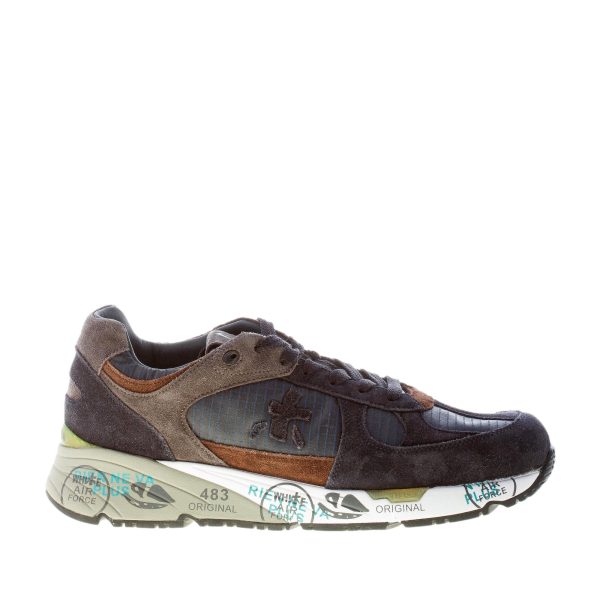 PREMIATA uomo sneaker Mase 5399 in camoscio e tessuto BLU più marrone
