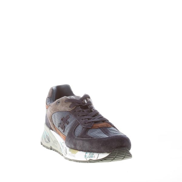 PREMIATA uomo sneaker Mase 5399 in camoscio e tessuto BLU più marrone - immagine 2
