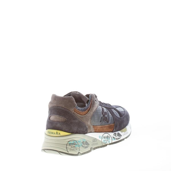 PREMIATA uomo sneaker Mase 5399 in camoscio e tessuto BLU più marrone - immagine 3