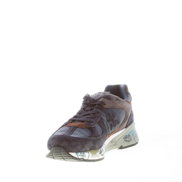 PREMIATA uomo sneaker Mase 5399 in camoscio e tessuto BLU più marrone - immagine 6