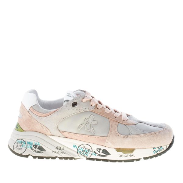 PREMIATA donna sneaker MASE 5492 in camoscio e tessuto GRIGIO e ROSA ANTICO