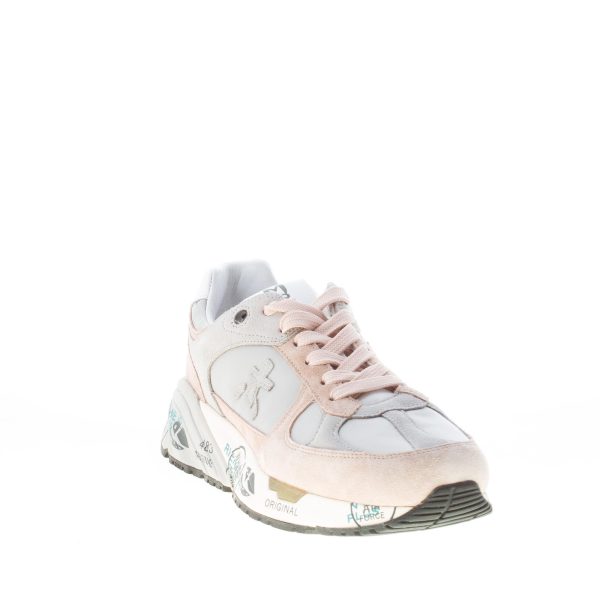 PREMIATA donna sneaker MASE 5492 in camoscio e tessuto GRIGIO e ROSA ANTICO - immagine 2